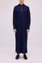 FISHERMAN'S COLLAR ZIPPERED MAXI KNIT DRESS - 4