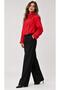 Cropped Trench Coat with Double-Breasted Button-Front Design - 2