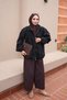 Black Stand-Up Collar Zipper Jacket - 2
