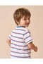 Boys White Striped T-Shirt - 4
