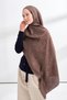 MAREN PATTERNED FLOSS VISCOSE SCARF - COFFEE - 3
