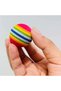 3-Color Rainbow Sponge Cat and Dog Chew Toy Ball, 4.2 cm (5496) - 4