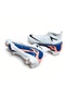 Original Ankle-High Socks with Cleats for Turf and Outdoor Soccer Fields, Sizes 36-37-38-39, White and Cobalt - 5