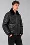 Winter Faux Leather Jacket with Fur-Trimmed Collar and Quilted Padding KMD 862_50543 - 7
