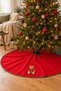 New Year's Fairy Tale – Embroidered Christmas Tree Skirt with a Cute, Wiggling Bear | 90 cm - 2