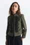 Embroidered Jacket with Fancy Button Detail - 3
