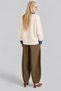 DENIM-TRIMMED KNITTED CARDIGAN - 4