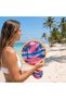 Sunset Palm-Patterned Foldable Pocket Fan - Round Hand Fan with Case (5496)