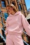 Women's Ecru Long-Sleeve Soft-Brushed 3-Ply Sweatshirt with Embroidered Back - 2