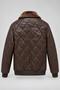 Winter Faux Leather Jacket with Fur-Trimmed Collar and Quilted Padding KMD 862_50543 - 4