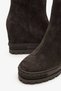Sedna Anthracite Suede Leather Wedge Heel Boots - 4