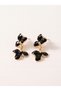 Set of 2 Dangling Flower and Fan Earrings - 7