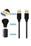 كابل USB إلى USB، كابل USB 3.0 من النوع A إلى A (طول 1.6 قدم، أسود) - 2