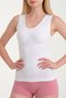 Thick Straps Women's Corset Tank Top 6055 White - 3