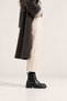 Women's Elastic Black Matte Short-Heeled Winter Boots with Non-Slip Soles Tr01Mk06C - 3