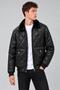 Winter Faux Leather Jacket with Fur-Trimmed Collar and Quilted Padding KMD 862_50543 - 6