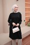 Black Crew Neck Modal Tunic - 4