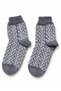 Hand-Knitted Wool Socks, Size 35-36, Gray and White Patterned, Heat-Retaining and Cozy - 3