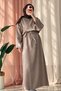 Long Basic Linen Dress—Plum - 4