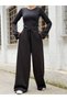 Long-Sleeved, Crew Neck, Wide-Leg Two-Piece Set with Side Zippers - 7