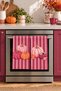 Rose Harvest Pumpkin Coffee Pink Striped Pattern Digitally Printed 2-Piece Kitchen Towel Set, 35x55 cm - 2