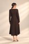 Women's V-Neck, Button-Front, Buckle Detail, Double-Pocket Modal Midi Dress - 4
