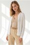 Women's White Diamond Patterned Fine Knit Cardigan HRK-19000535 - 7