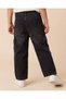 Boys Black Solid Cargo Jeans - 4