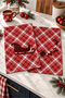 Sleigh Ride Red Plaid Sled Christmas-Themed Digitally Printed 2-Piece Kitchen Towel Set, 35x55 cm