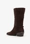 Orka Brown Suede Leather Women's Heeled Boots - 2