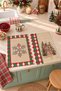 Cabin Christmas Snowy House Snowflake Plaid Pattern Digitally Printed 2-Piece Kitchen Towel Set 35x55 cm - 5