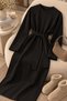 Oysho Basic Crew Neck Dress with Belted Design
