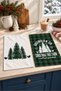 Tree Farm Green Plaid Pine Christmas-Patterned Digitally Printed 2-Piece Kitchen Towel Set, 35x55 cm - 8