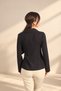 Women's Double-Breasted Jacket with Side Metal Buckles and Single-Sided Pleats - 4