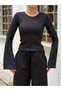 Long-Sleeved, Crew Neck, Wide-Leg Two-Piece Set with Side Zippers - 6