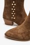 Dallas Cigar Suede Leather Western Studded Boots - 4