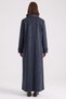 Plus-Size Suede Trench Coat with Embroidered Collar and Sleeve Detail, NAVY 6931 - 6
