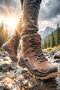 Men's Lace-Up, Non-Slip Sole, Waterproof, Brown Nubuck Genuine Leather Men's Outdoor Boots M3104 - 2