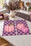 Plum Harvest Pumpkin Purple Checked Pattern Digitally Printed 2-Piece Kitchen Towel Set, 35x55 cm - 7