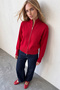Women's red double-zip cardigan alc-x15900 - 2