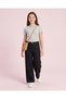 Senior Girls Black Wide-Leg Jeans - 2