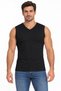Men's Black Modal Sleeveless V-Neck Tank Top