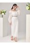 Rochie maxi, alb - 8