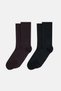 Brown-Black Men's 2-Pack Polka-Dot Bamboo Ankle Socks