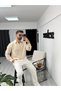 Men's Oversized Cotton Shirt with a Textured, Striped Pattern - 3