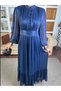 JANJAN CHIFFON DRESS WITH A COLLAR DETAIL AND BUTTON DETAILS - 2
