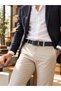 100% Genuine Navy Blue Leather Men's Sport Belt – Stylish and Modern Design - 4