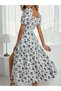 Rochie midi, alb - 2