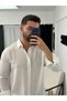 Men's Oversized Cotton Long-Sleeve Shirt - 2