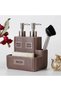 Grooved Dual-Sided Sponge Holder, Taupe - 2